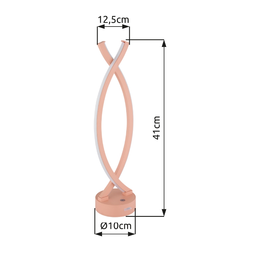 Globo - LED dimmbare Touch-Tischlampe LED/1W/3,7V 3000K 1800 mAh USB rosa