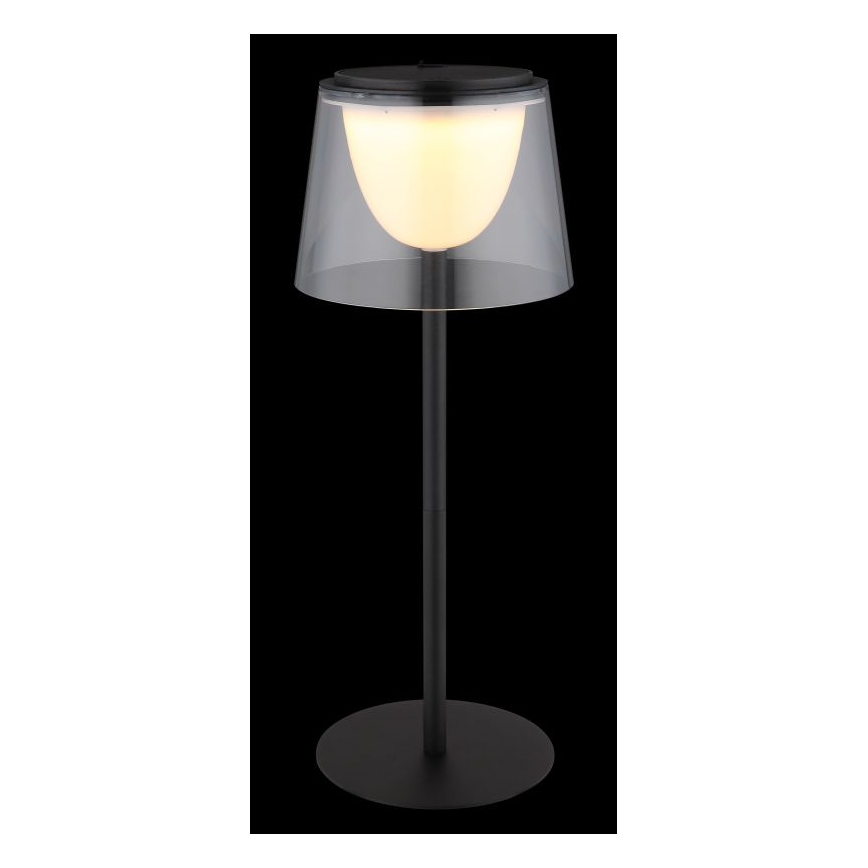 Globo - Dimmbare LED-Touch-Tischleuchte für den Outdoor-Bereich LED/1,8W/5V IP44 1800 mAh schwarz/klar