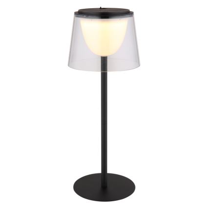 Globo - LED dimmbare Touch-Außen-Tischlampe LED/1,8W/5V IP44 1800 mAh schwarz/klar