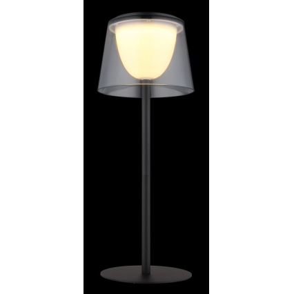 Globo - LED dimmbare Touch-Außen-Tischlampe LED/1,8W/5V IP44 1800 mAh schwarz/rauchfarben