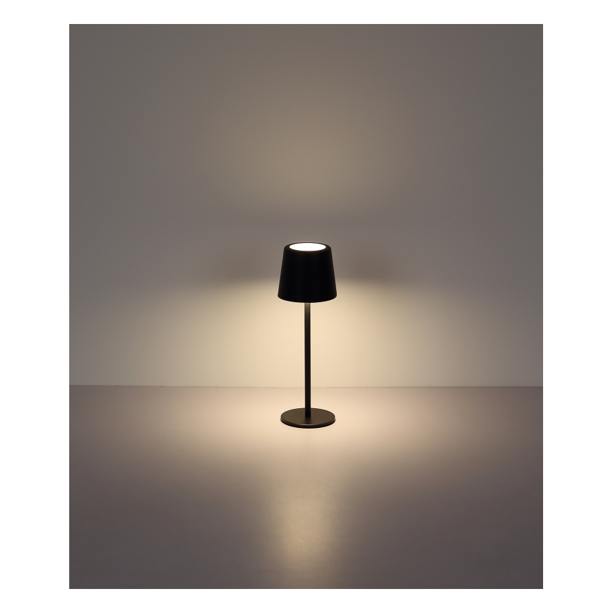 Globo - LED dimmbare Outdoor-Tischlampe mit Touch-Steuerung LED/2W/5V 3000/4000/6000K 2200 mAh IP44 schwarz