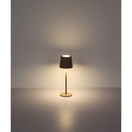 Globo - LED dimmbare Outdoor-Tischlampe mit Touch-Steuerung LED/2W/5V 3000/4000/6000K 2200 mAh IP44 cremefarben