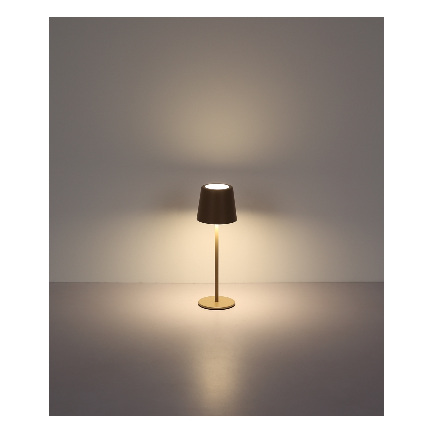 Globo - LED dimmbare Outdoor-Tischlampe mit Touch-Steuerung LED/2W/5V 3000/4000/6000K 2200 mAh IP44 cremefarben