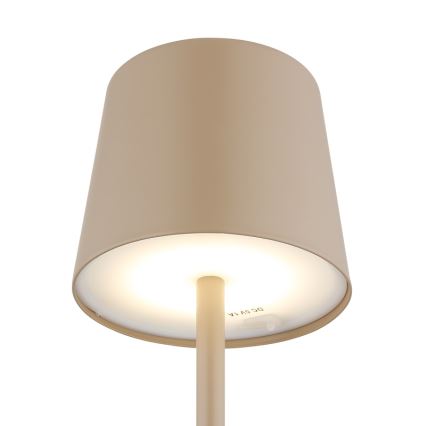 Globo - LED dimmbare Outdoor-Tischlampe mit Touch-Steuerung LED/2W/5V 3000/4000/6000K 2200 mAh IP44 cremefarben