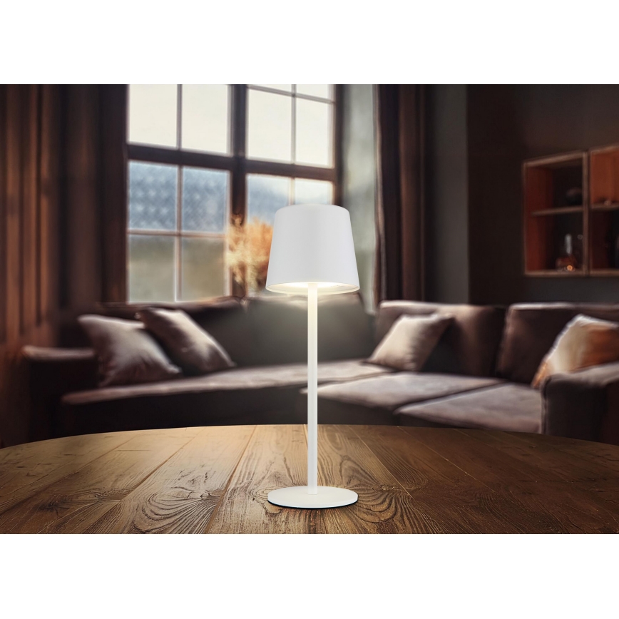 Globo - LED dimmbare Outdoor-Tischlampe mit Touch-Steuerung LED/2W/5V 3000/4000/6000K 2200 mAh IP44 Weiß