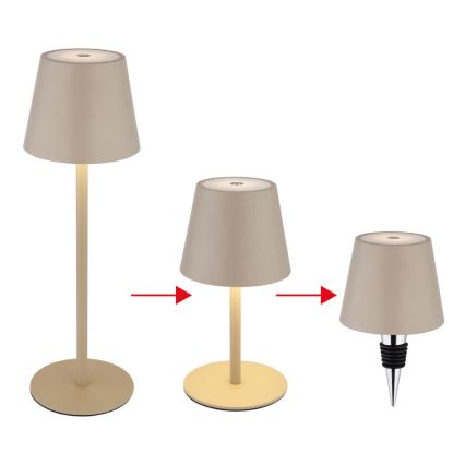 Globo - LED dimmbar, berührungsgesteuerte, wiederaufladbare Outdoor-Tischlampe LED/3W/5V 3000/4000/5000K IP54 1800 mAh