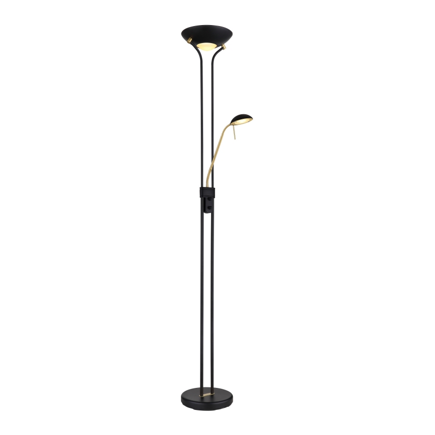 Globo - Dimmbare LED-Stehleuchte LED/20W/230V + LED/5,5W 3000K schwarz/golden
