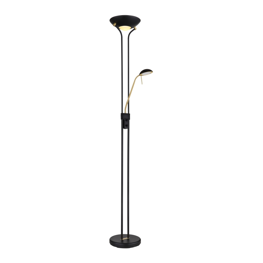 Globo - Dimmbare LED-Stehleuchte LED/20W/230V + LED/5,5W 3000K schwarz/golden