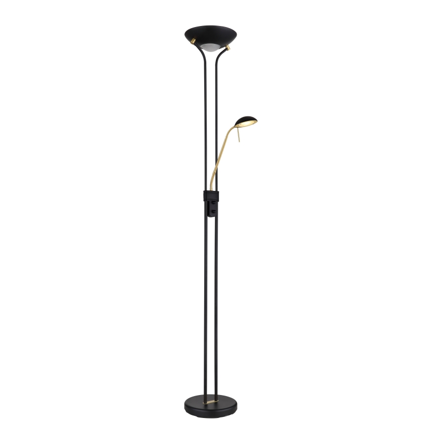 Globo - Dimmbare LED-Stehleuchte LED/20W/230V + LED/5,5W 3000K schwarz/golden