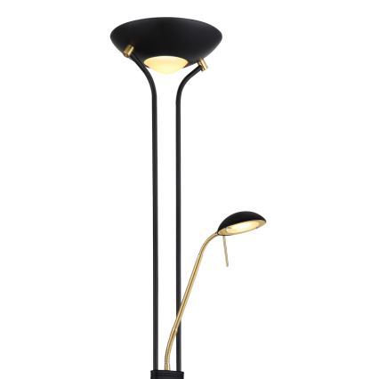 Globo - Dimmbare LED-Stehleuchte LED/20W/230V + LED/5,5W 3000K schwarz/golden