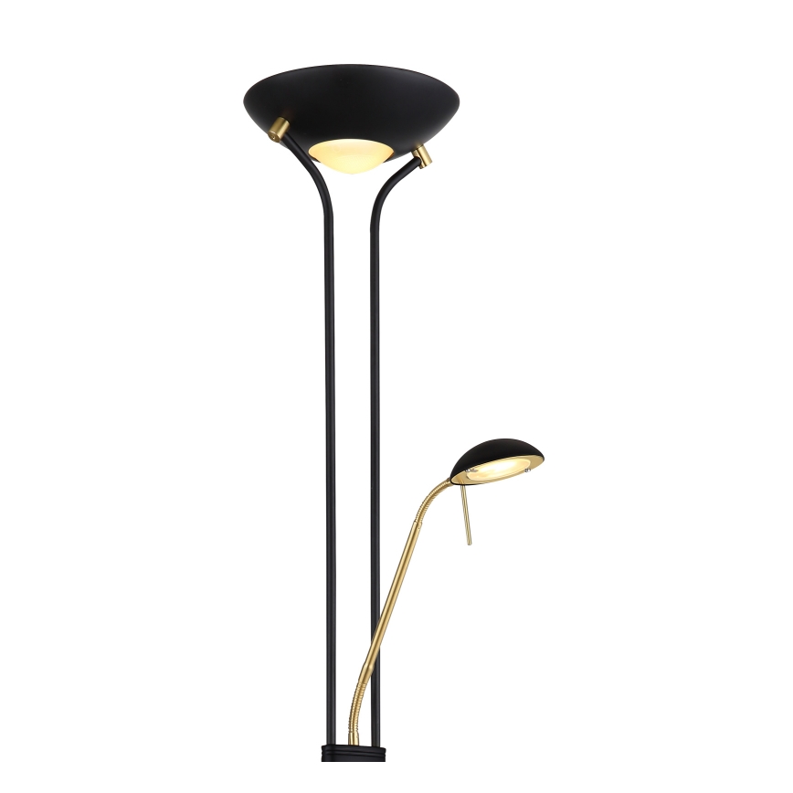 Globo - Dimmbare LED-Stehleuchte LED/20W/230V + LED/5,5W 3000K schwarz/golden