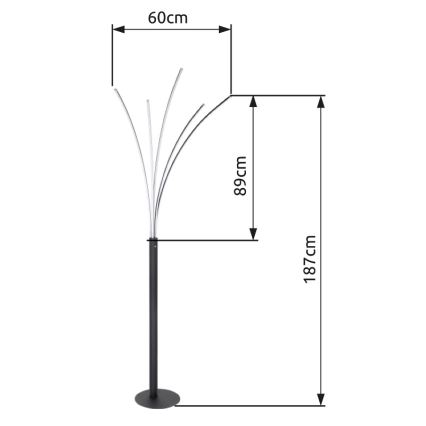 Globo - Dimmbare LED-Touch-Stehleuchte LED/36W/230V glänzendes Chrom