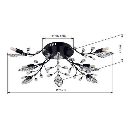 Globo - Deckenleuchte 8×G9/5W/230 V Ø 76 cm