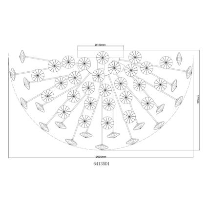 Globo - LED-Deckenleuchte 6xG9/3,5W/230V goldfarben