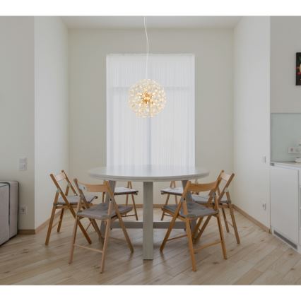 Globo - LED-Hängeleuchte an Kabel 8xG9/3,5W/230V Ø 40 cm goldfarben