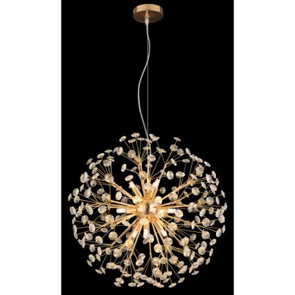 Globo - LED-Pendelleuchte an Kabel 9xG9/3,5W/230V Ø 60 cm goldfarben