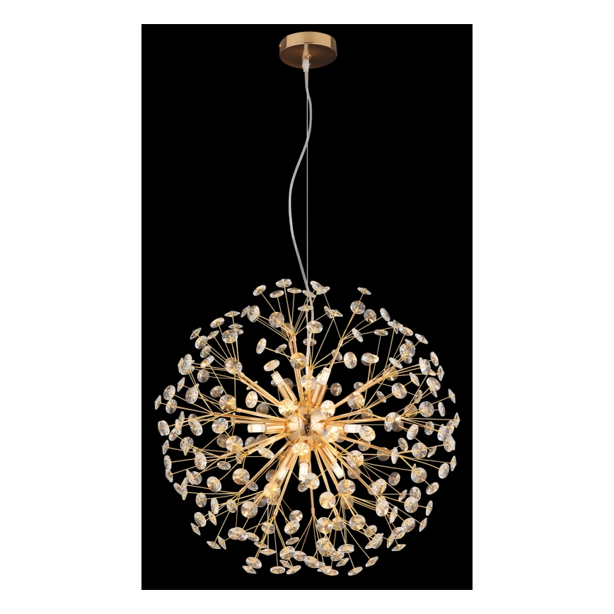 Globo - LED-Pendelleuchte an Kabel 9xG9/3,5W/230V Ø 60 cm goldfarben