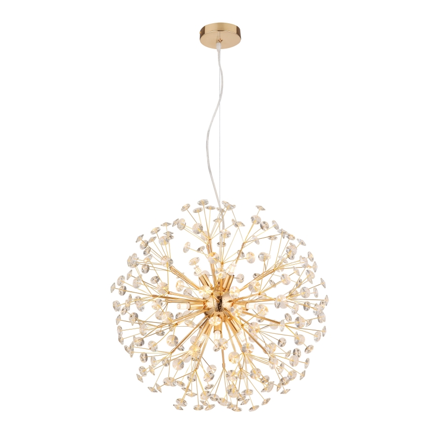 Globo - LED-Pendelleuchte an Kabel 9xG9/3,5W/230V Ø 60 cm goldfarben