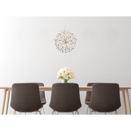 Globo - LED-Pendelleuchte mit Kabelaufhängung 9xG9/3,5W/230V hochglänzender Chrom