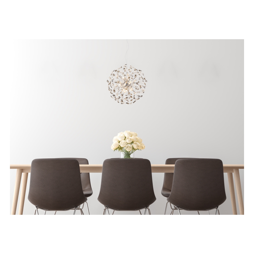 Globo - LED-Pendelleuchte an Kabel 9xG9/3,5W/230V Ø 60 cm glänzender Chrom