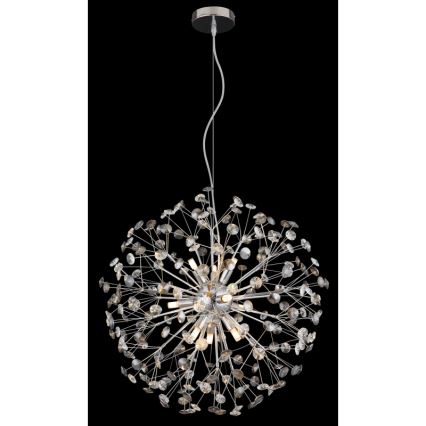 Globo - LED-Pendelleuchte an Kabel 9xG9/3,5W/230V Ø 60 cm glänzender Chrom