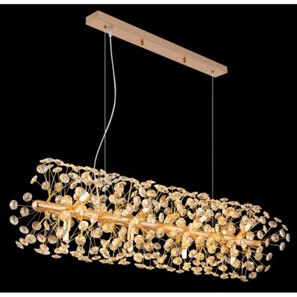 Globo - LED-Kronleuchter an Kabel 12xG9/3,5W/230V goldfarben