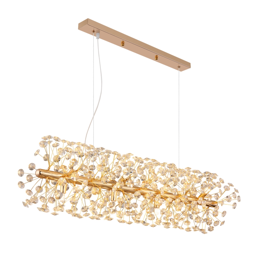 Globo - LED-Kronleuchter an Kabel 12xG9/3,5W/230V goldfarben