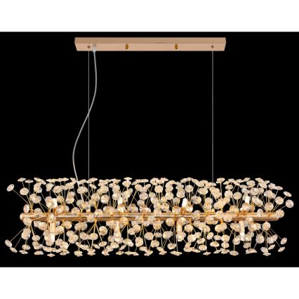 Globo - LED-Kronleuchter an Kabel 12xG9/3,5W/230V goldfarben