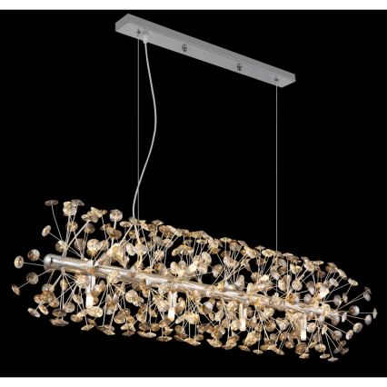 Globo - LED-Hängeleuchte an Stahlseil 12xG9/3,5W/230V glänzender Chrom