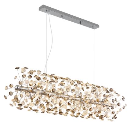 Globo - LED-Hängeleuchte an Stahlseil 12xG9/3,5W/230V glänzender Chrom