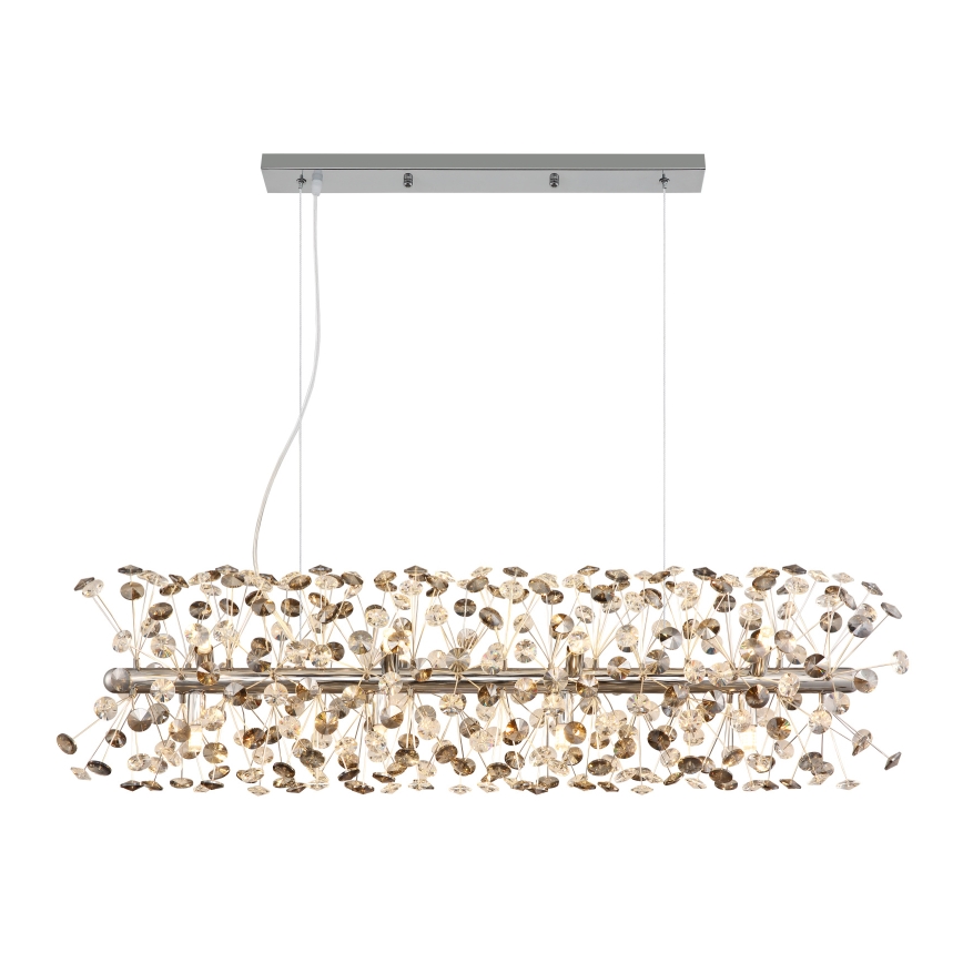 Globo - LED-Hängeleuchte an Stahlseil 12xG9/3,5W/230V glänzender Chrom