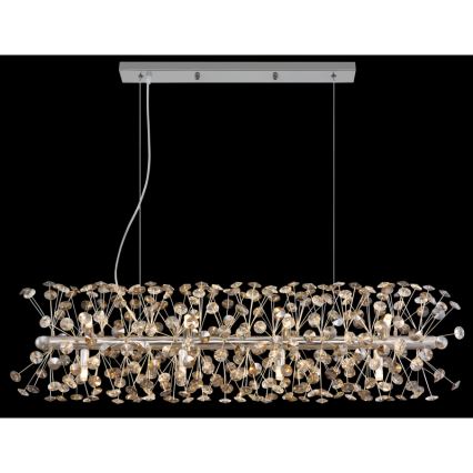 Globo - LED-Hängeleuchte an Stahlseil 12xG9/3,5W/230V glänzender Chrom