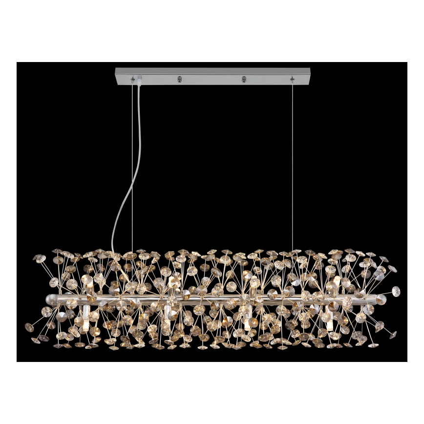 Globo - LED-Hängeleuchte an Stahlseil 12xG9/3,5W/230V glänzender Chrom