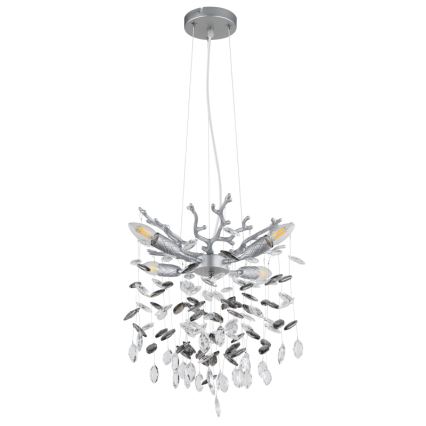 Globo - Pendelleuchte an Kabel 4xE14/40W/230V silber