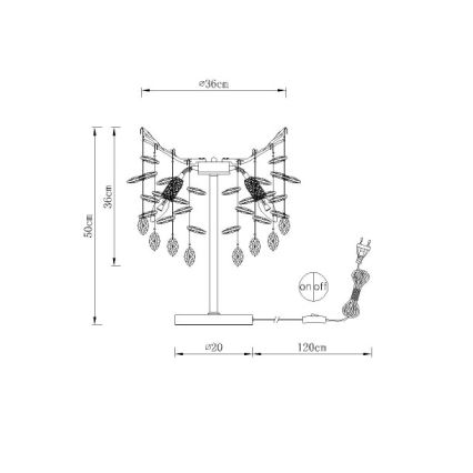 Globo - Tischlampe 3xE14/40W/230V goldfarben