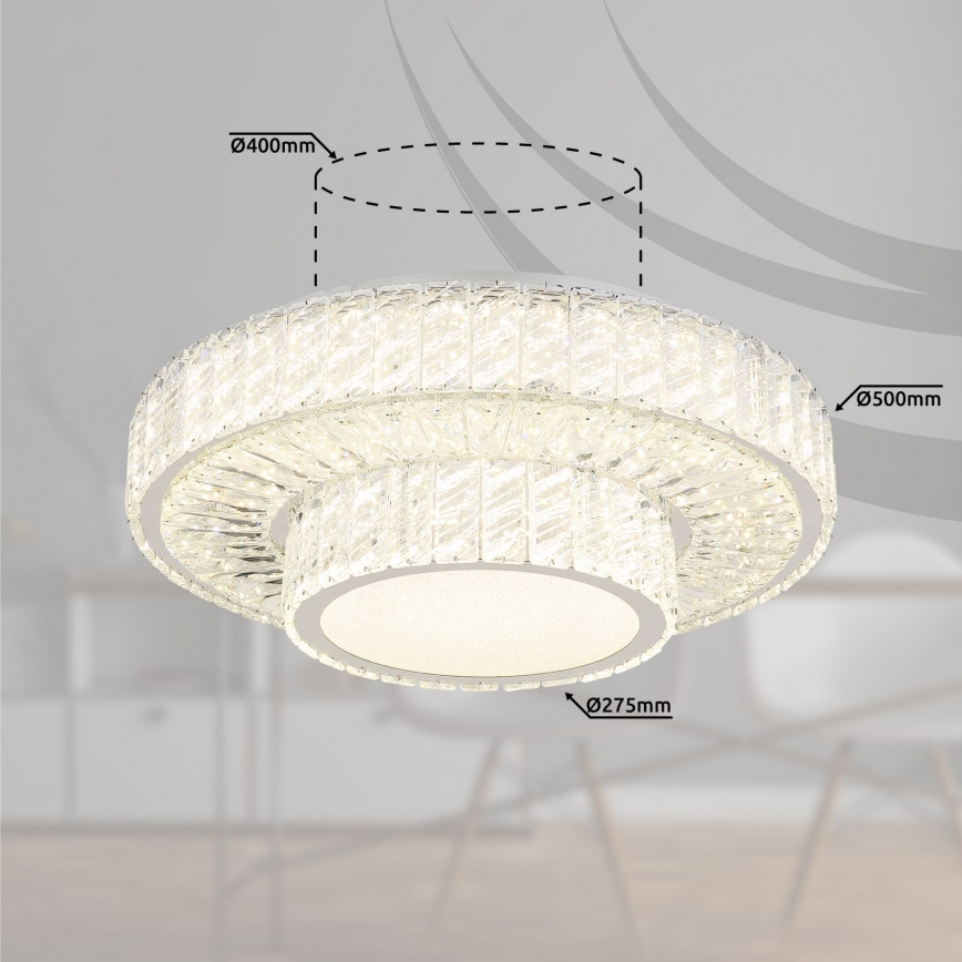 Globo - Dimmbare LED-Deckenleuchte LED/50W/230V 2700-6000K d 50 cm + Fernbedienung