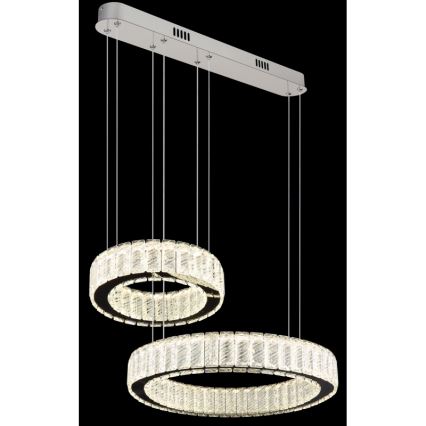 Globo - LED dimmbare Hängeleuchte an Seil LED/80W/230V 2700-6000K + Fernbedienung