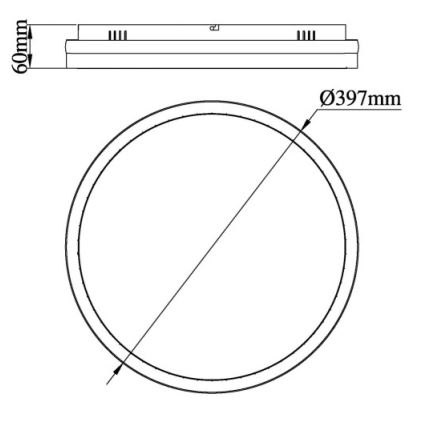 Globo - LED-Deckenleuchte LED/40W/230V 3000/4000/6000K d 39,7 cm