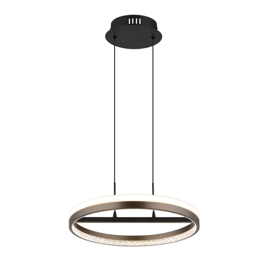 Globo - LED-Kronleuchter an Aufhängung LED/40W/230V 3000/4000/6000K d 39,7 cm braun
