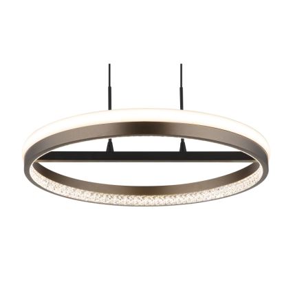 Globo - LED-Kronleuchter an Aufhängung LED/40W/230V 3000/4000/6000K d 39,7 cm braun