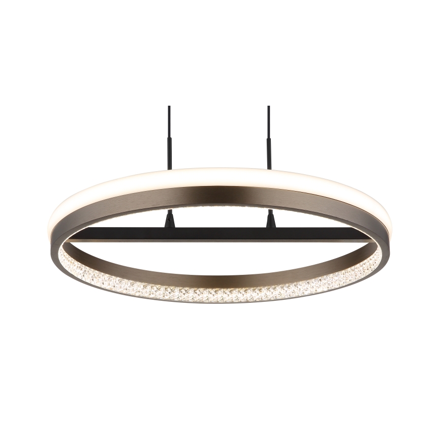 Globo - LED-Kronleuchter an Aufhängung LED/40W/230V 3000/4000/6000K d 39,7 cm braun