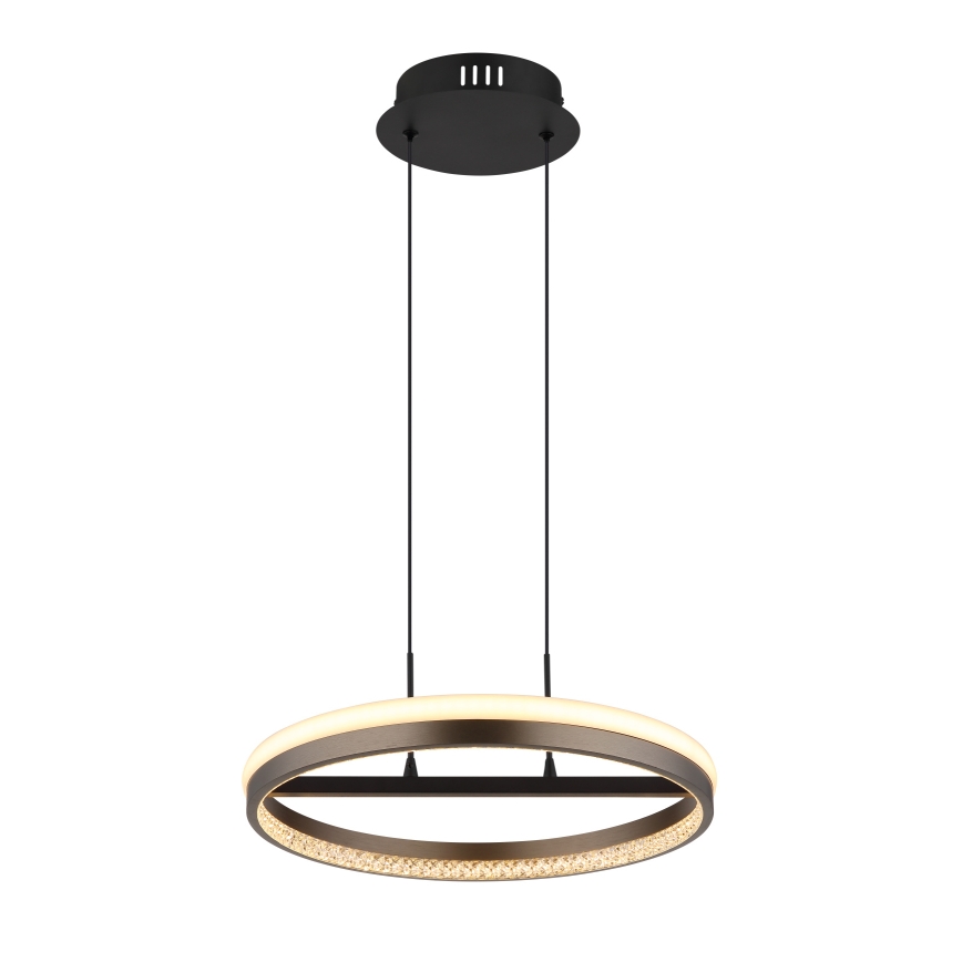 Globo - LED-Kronleuchter an Aufhängung LED/40W/230V 3000/4000/6000K d 39,7 cm braun
