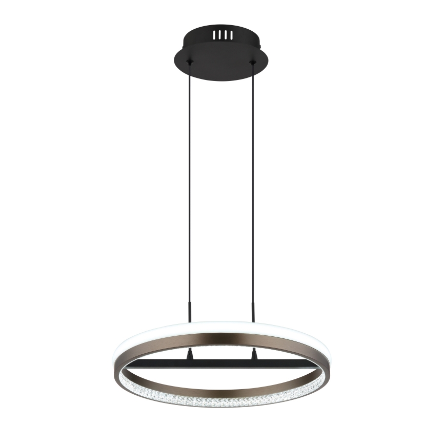Globo - LED-Kronleuchter an Aufhängung LED/40W/230V 3000/4000/6000K d 39,7 cm braun