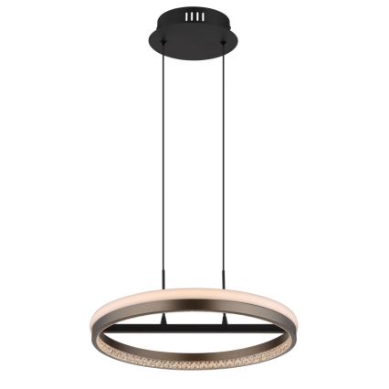Globo - LED-Kronleuchter an Aufhängung LED/40W/230V 3000/4000/6000K d 39,7 cm braun