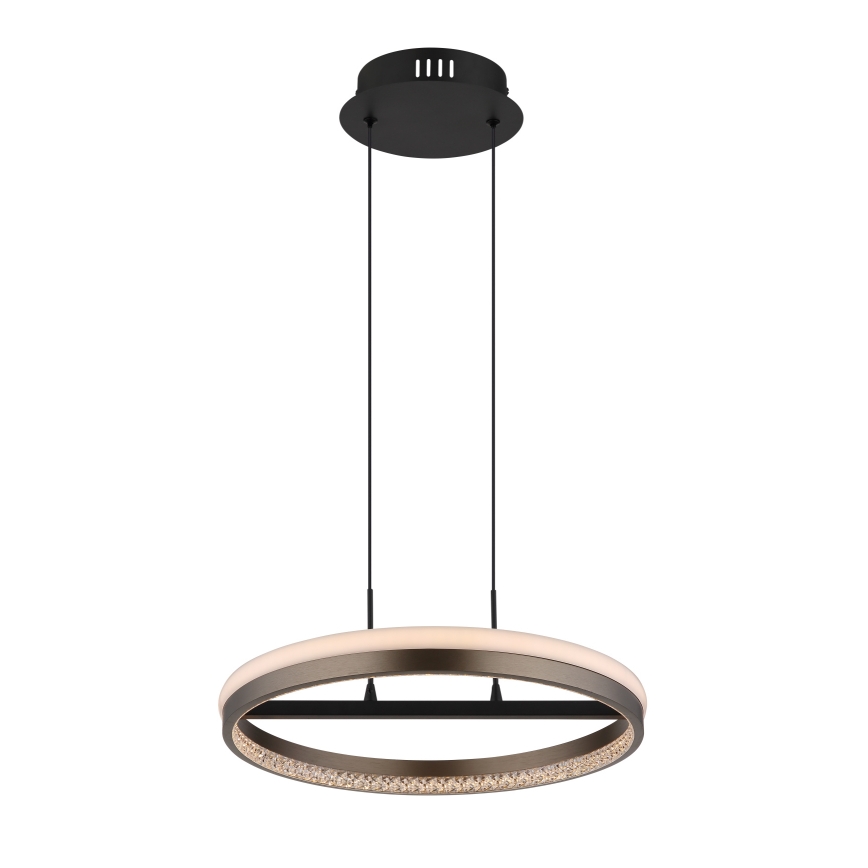 Globo - LED-Kronleuchter an Aufhängung LED/40W/230V 3000/4000/6000K d 39,7 cm braun