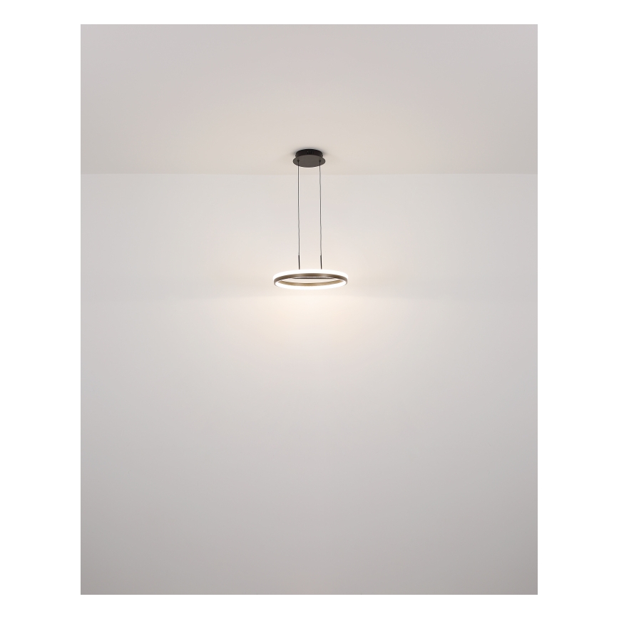 Globo - LED-Kronleuchter an Aufhängung LED/40W/230V 3000/4000/6000K d 39,7 cm braun