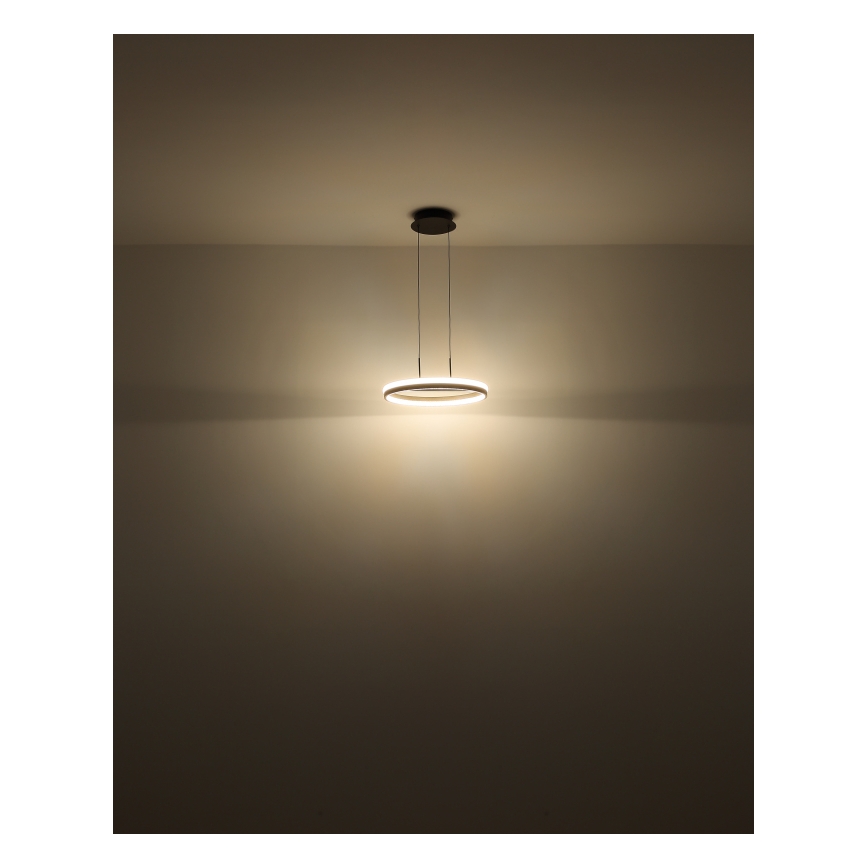 Globo - LED-Kronleuchter an Aufhängung LED/40W/230V 3000/4000/6000K d 39,7 cm braun