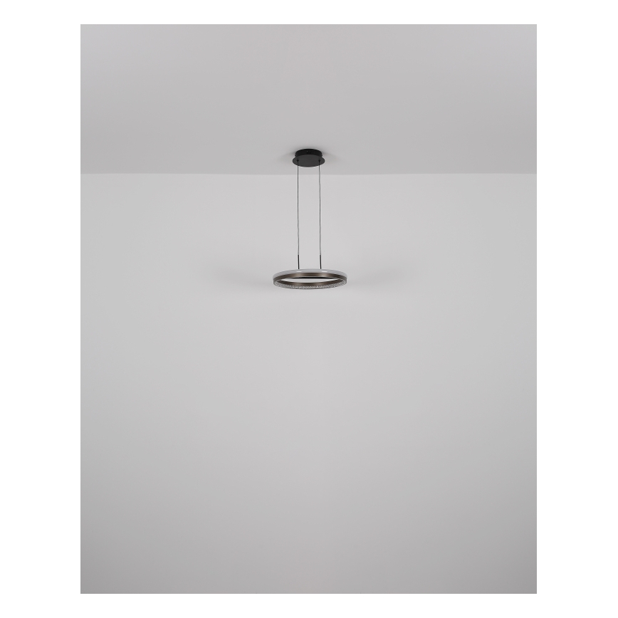 Globo - LED-Kronleuchter an Aufhängung LED/40W/230V 3000/4000/6000K d 39,7 cm braun