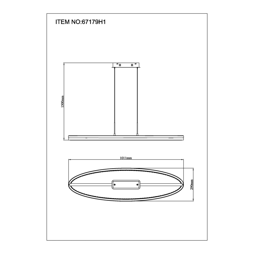 Globo - LED-Kronleuchter an Aufhängung LED/60W/230V 3000/4000/6000K braun