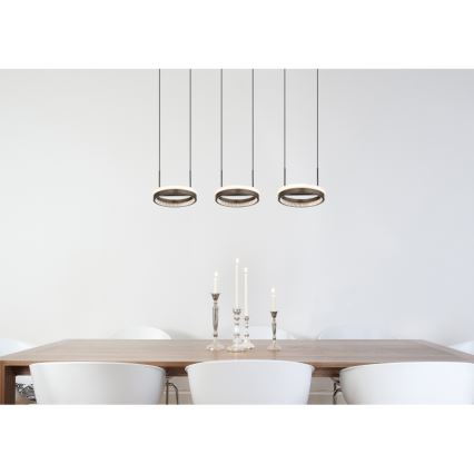 Globo - LED-Hängeleuchte LED/40W/230V 3000/4000/6000K braun